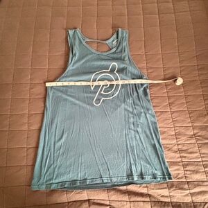 Teal Twist Back Peloton Tank Womens Large